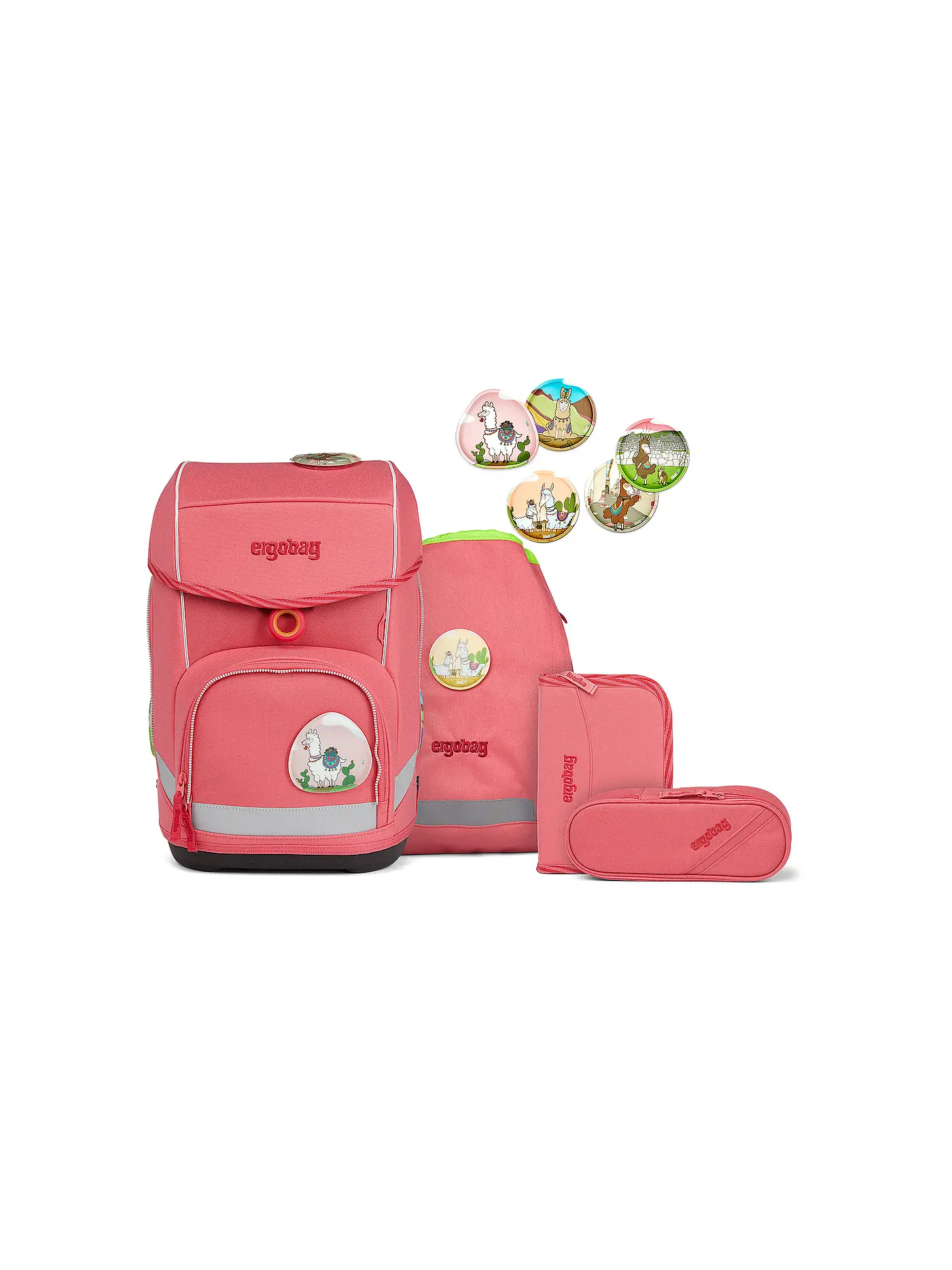ERGOBAG | Schultaschen Set 5tlg Cubo Lamas in Bärjamas | 
